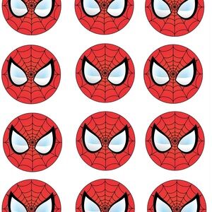 Spider-Man Face Cupcake Toppers